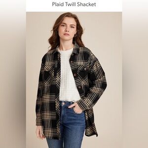 Maurices Plaid Twill Shacket heavy flannel fabric size XS